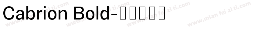 Cabrion Bold字体转换